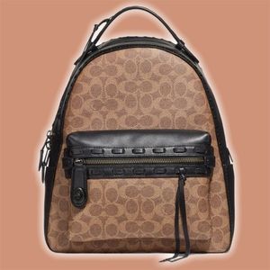 Coach Backpack In Signature Canvas w/ Whipstitch
